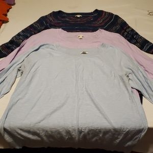 3 Sonoma sweater lot all size 1x three colors